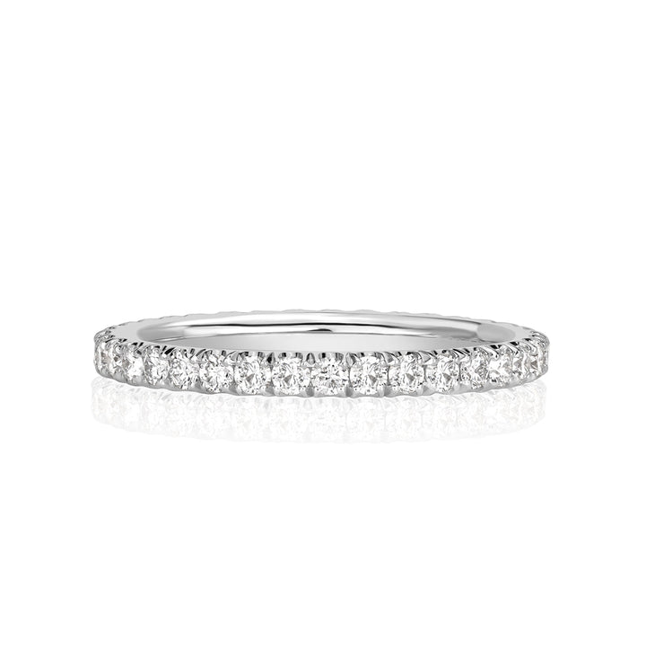 0.70ct Round Brilliant Cut Lab Diamond Eternity Band in 18k White Gold