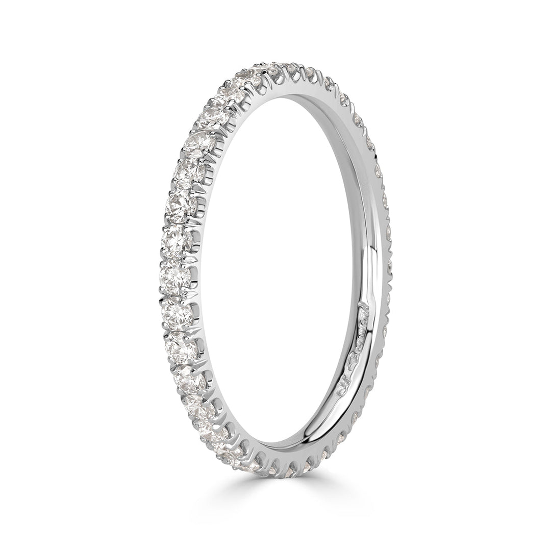 0.70ct Round Brilliant Cut Lab Diamond Eternity Band in 18k White Gold