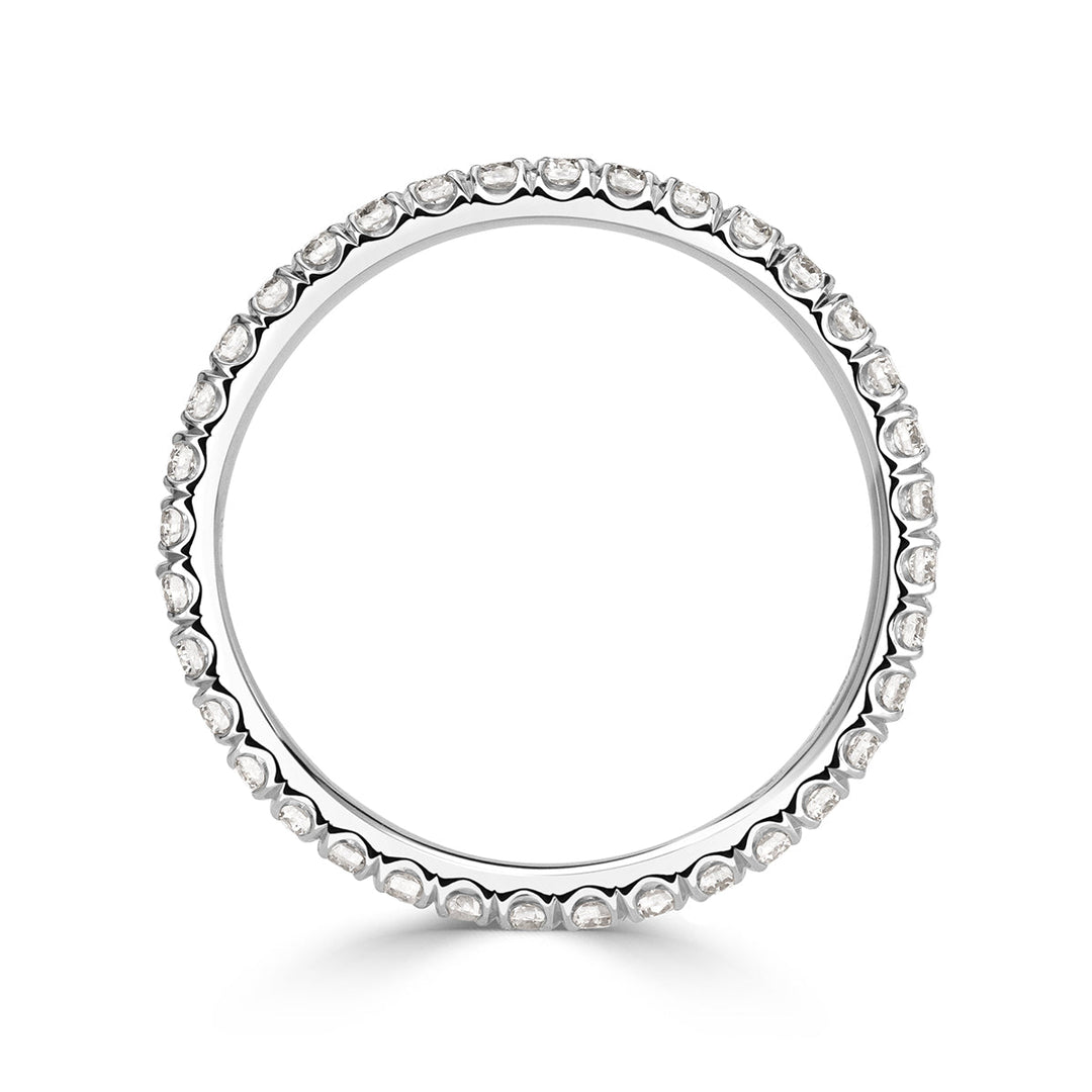 0.70ct Round Brilliant Cut Lab Diamond Eternity Band in 18k White Gold