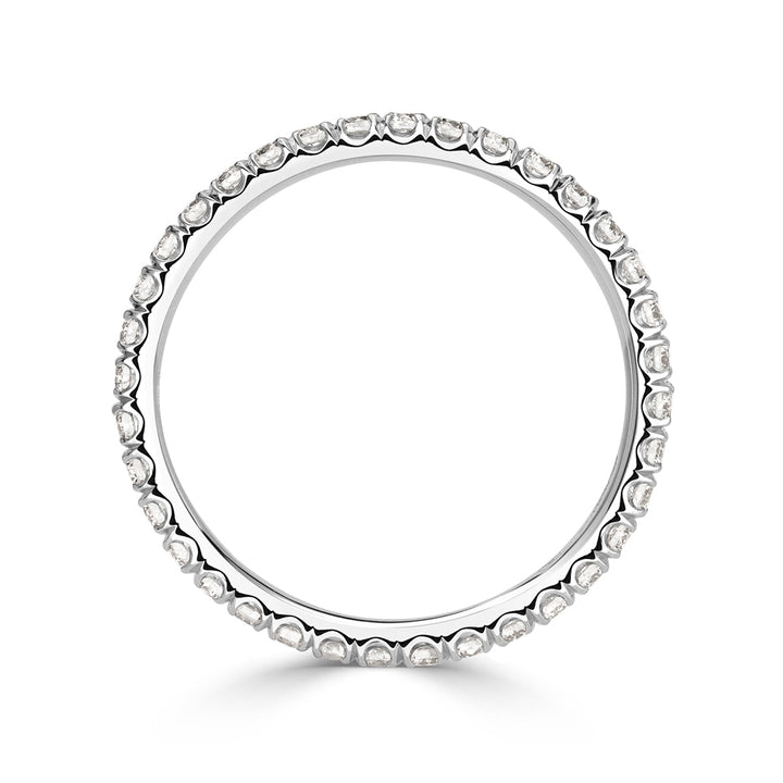 0.70ct Round Brilliant Cut Lab Diamond Eternity Band in 18k White Gold