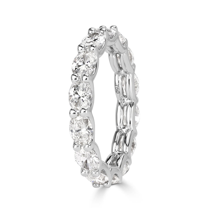 2.50ct Oval Cut Lab Diamond Eternity Band in Platinum