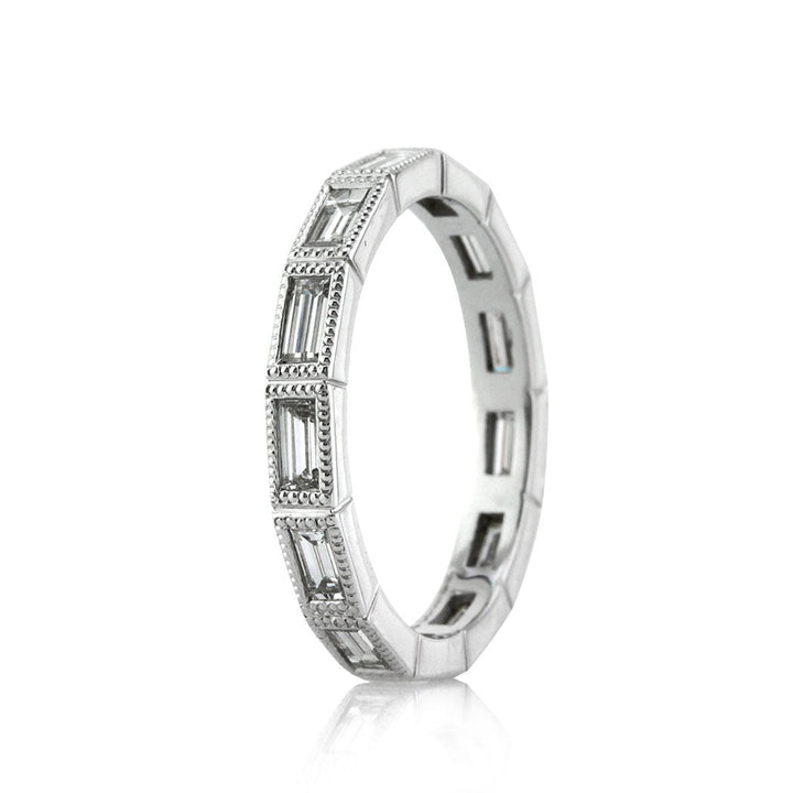 1.10ct Baguette Cut Lab Diamond Eternity Band in 18k White Gold