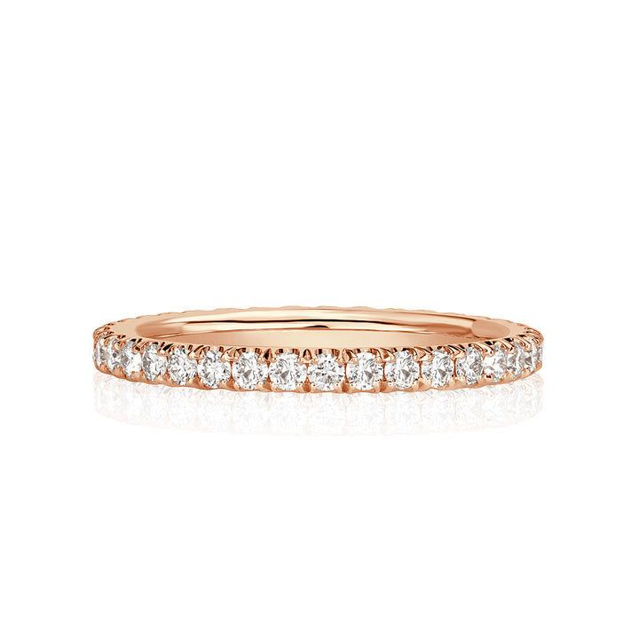 0.70ct Round Brilliant Cut Lab Diamond Eternity Band in 18k Rose Gold