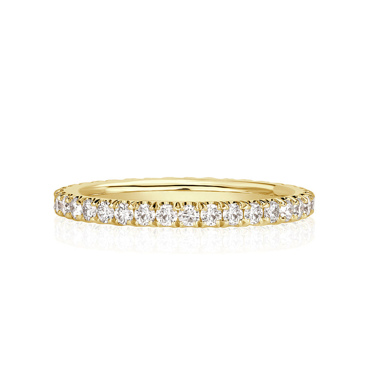 0.70ct Round Brilliant Cut Lab Diamond Eternity Band in 18k Yellow Gold