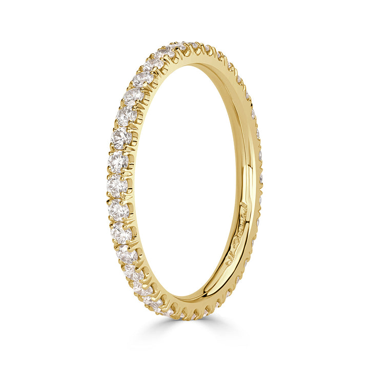 0.70ct Round Brilliant Cut Lab Diamond Eternity Band in 18k Yellow Gold