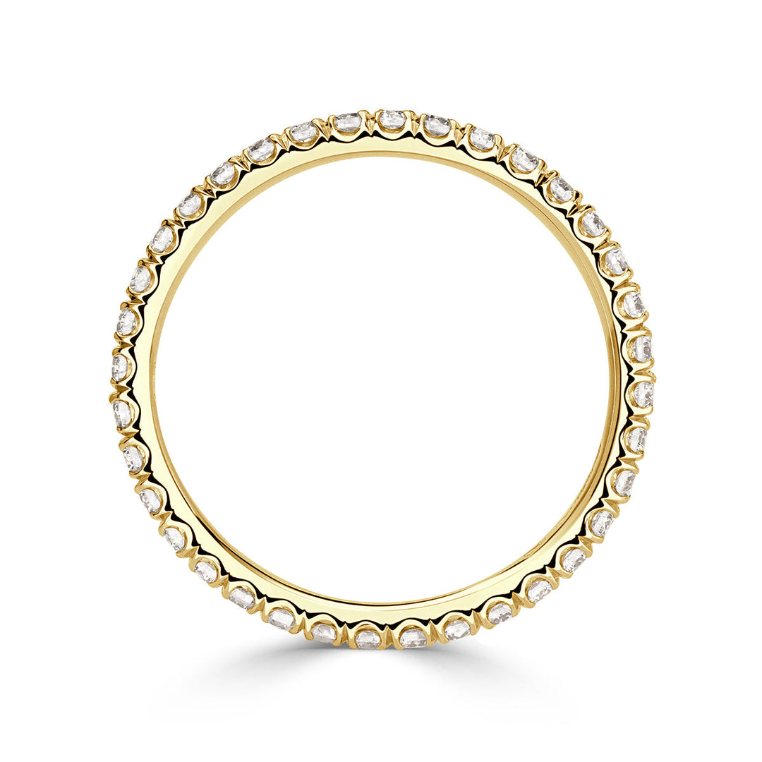 0.70ct Round Brilliant Cut Lab Diamond Eternity Band in 18k Yellow Gold