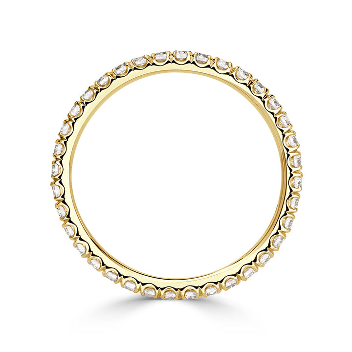 0.70ct Round Brilliant Cut Lab Diamond Eternity Band in 18k Yellow Gold