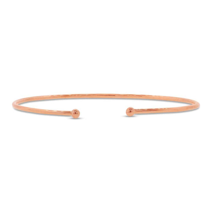 0.17ct Round Brilliant Cut Flexible Lab Diamond Cuff Bracelet in 14K Rose Gold