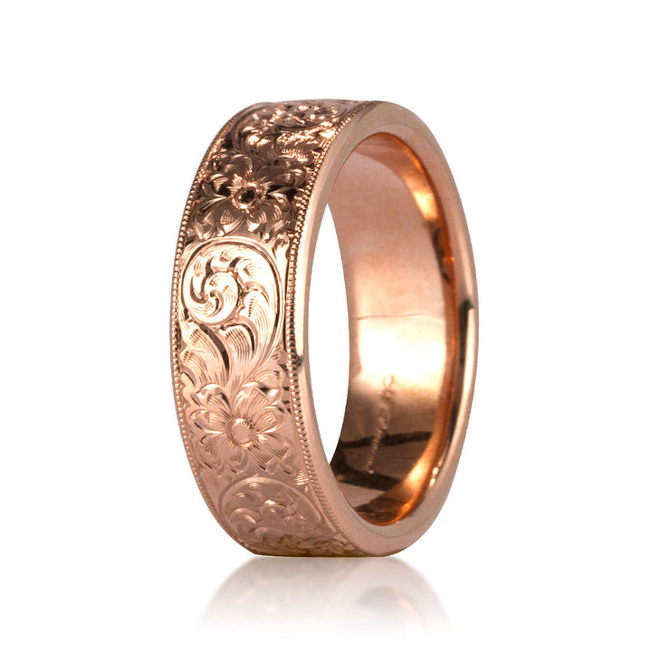 Handcrafted 6.0mm Wedding Band in 18k Rose Gold