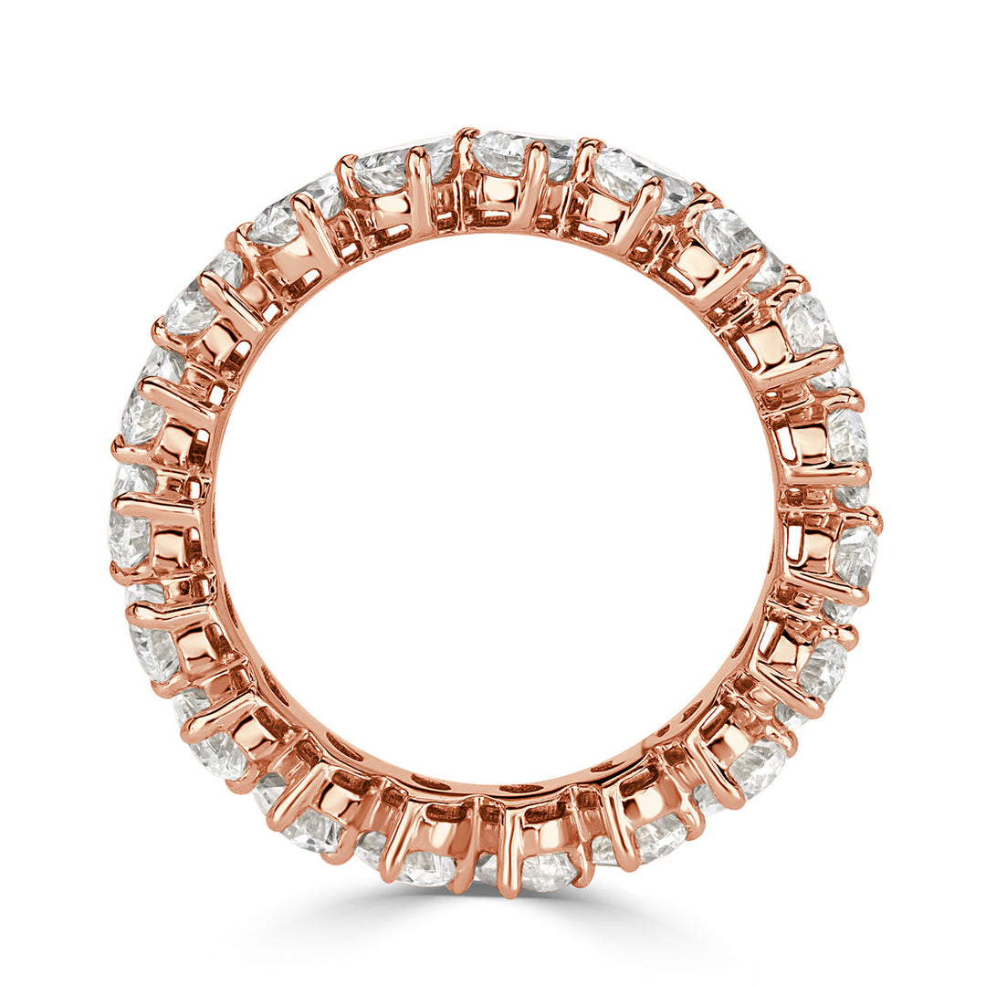 3.65ct Pear Shaped Lab Diamond Eternity Band in 18k Rose Gold