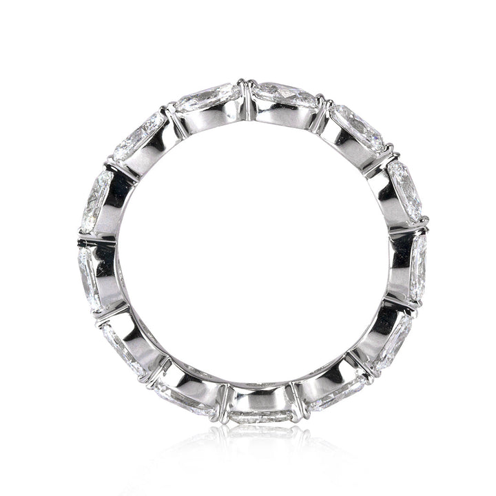 2.60ct Oval Cut Lab Diamond Eternity Band in Platinum