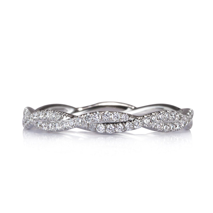 0.35ct Round Brilliant Cut Lab Diamond Twist Eternity Band in 18k White Gold