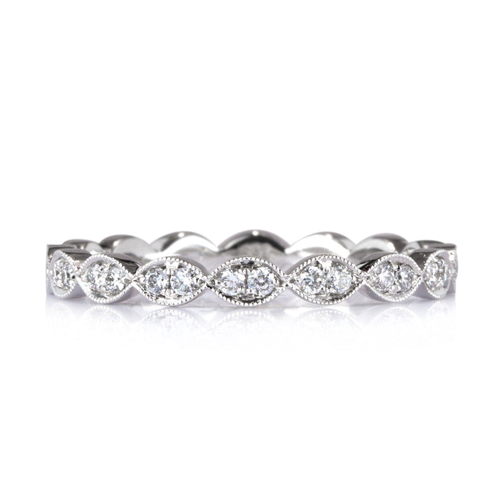 0.35ct Round Brilliant Cut Lab Diamond Eternity Band in 18k White Gold