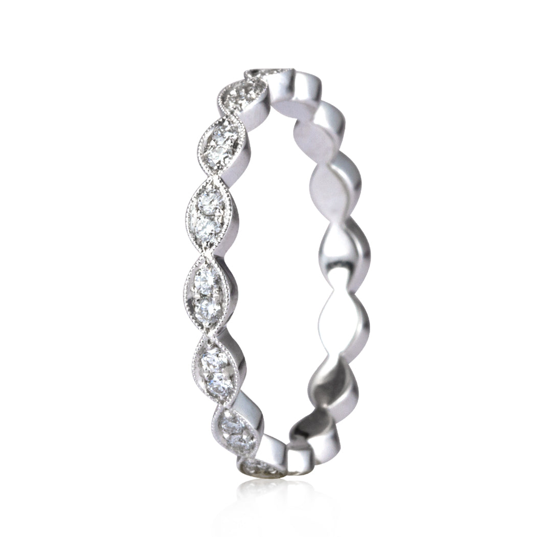 0.35ct Round Brilliant Cut Lab Diamond Eternity Band in 18k White Gold