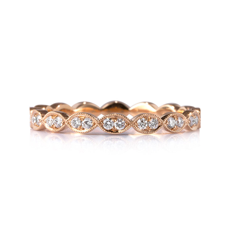 0.35ct Round Brilliant Cut Lab Diamond Eternity Band in 18k Rose Gold