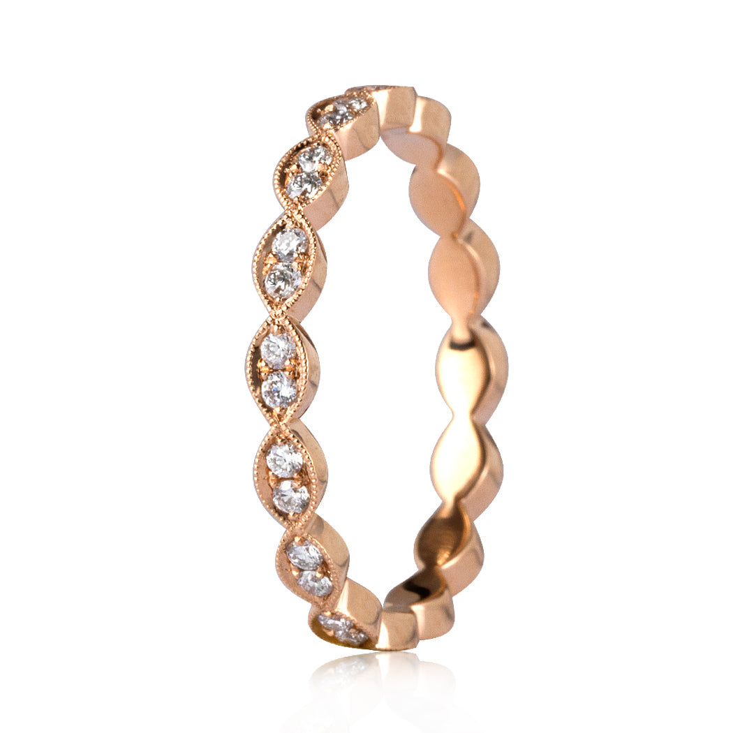 0.35ct Round Brilliant Cut Lab Diamond Eternity Band in 18k Rose Gold