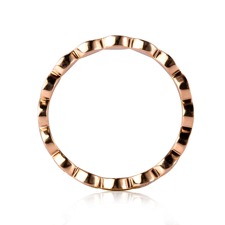 0.35ct Round Brilliant Cut Lab Diamond Eternity Band in 18k Rose Gold