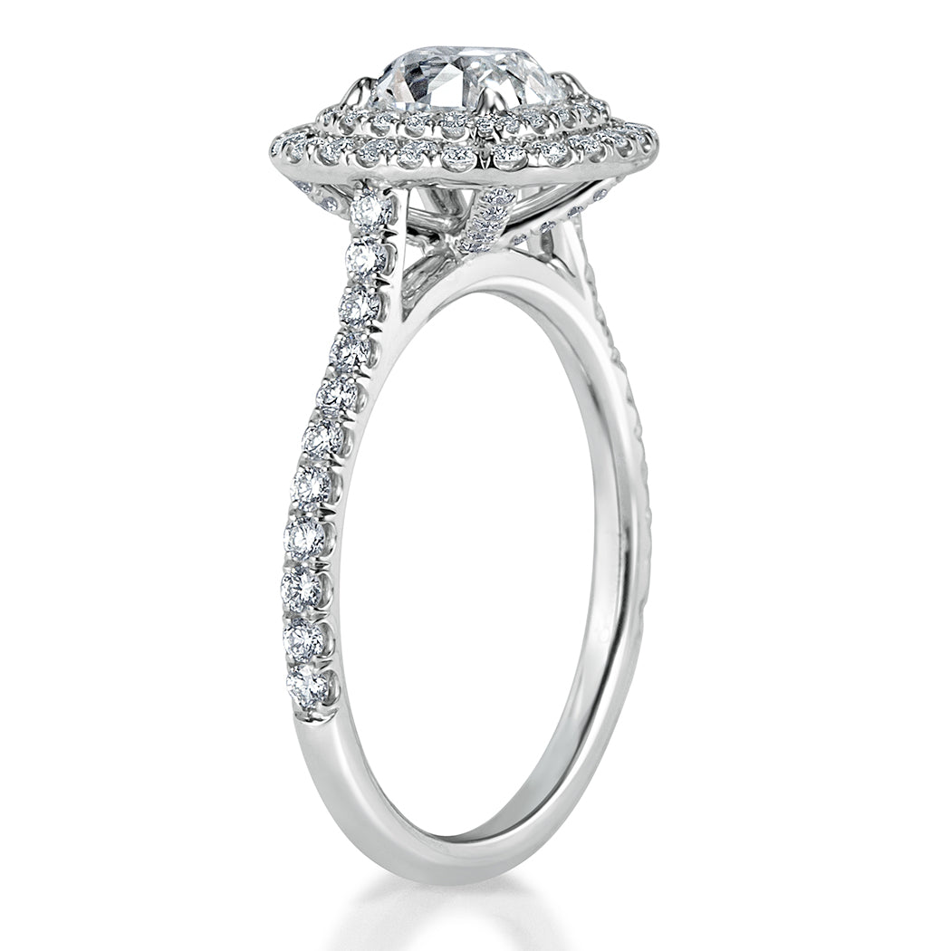 1.73ct Old Mine Cut Lab Diamond Engagement Ring