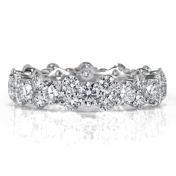 3.05ct Round Brilliant Cut Lab Diamond Eternity Band in 14k White Gold