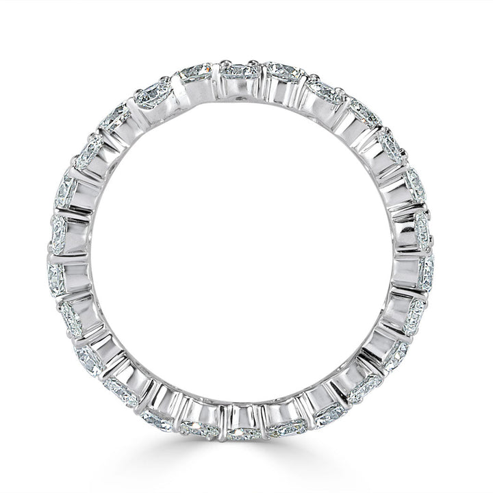 3.05ct Round Brilliant Cut Lab Diamond Eternity Band in 14k White Gold