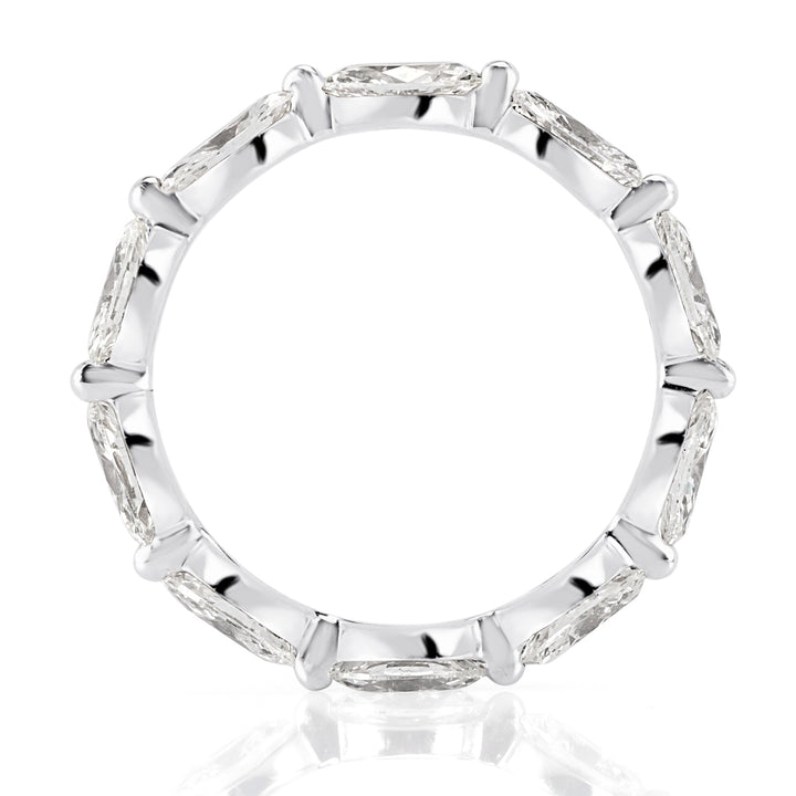 1.95ct Marquise Cut Lab Diamond Eternity Band in Platinum