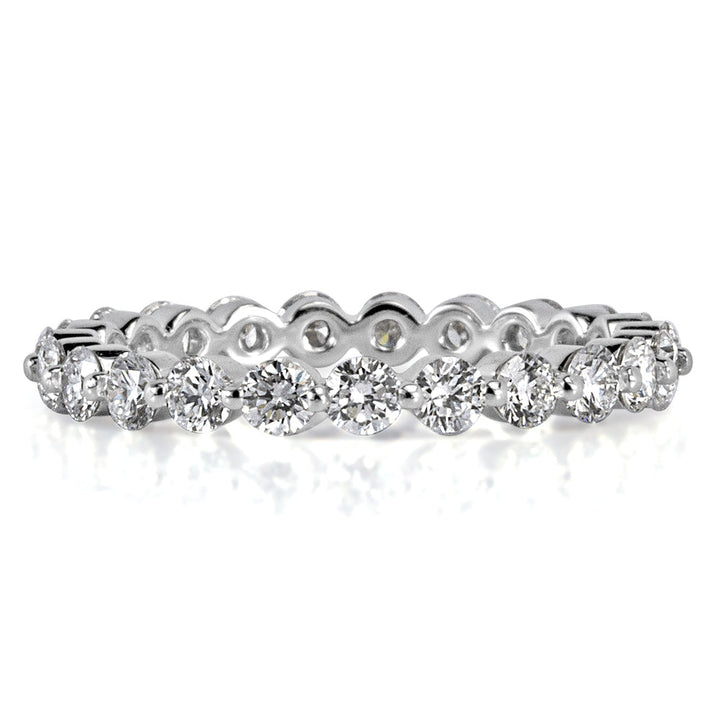 1.40ct Round Brilliant Cut Lab Diamond Eternity Band in 18k White Gold