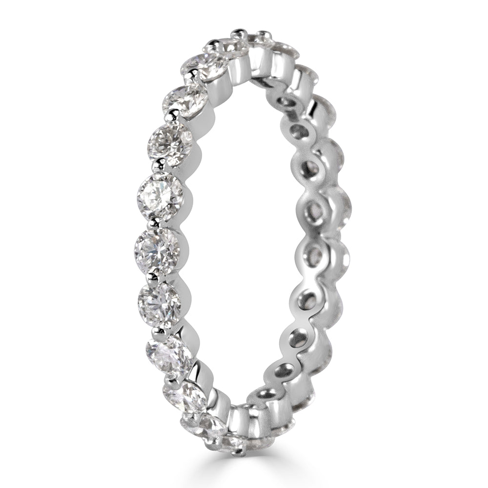 1.40ct Round Brilliant Cut Lab Diamond Eternity Band in 18k White Gold