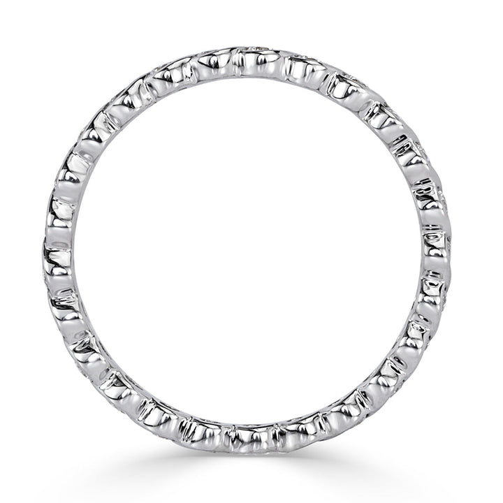 0.50ct Round Brilliant Cut Lab Diamond Twisted Eternity Band in 18k White Gold