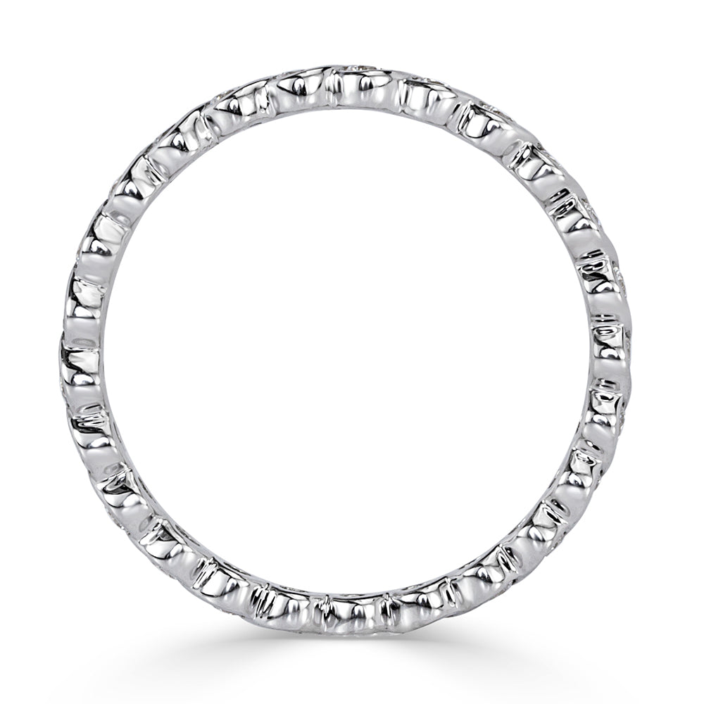 0.50ct Round Brilliant Cut Lab Diamond Twisted Eternity Band in Platinum