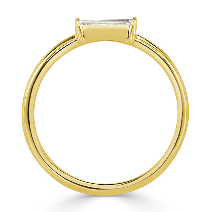 0.25ct Baguette Cut Lab Lab Diamond Ring in 14k Yellow Gold