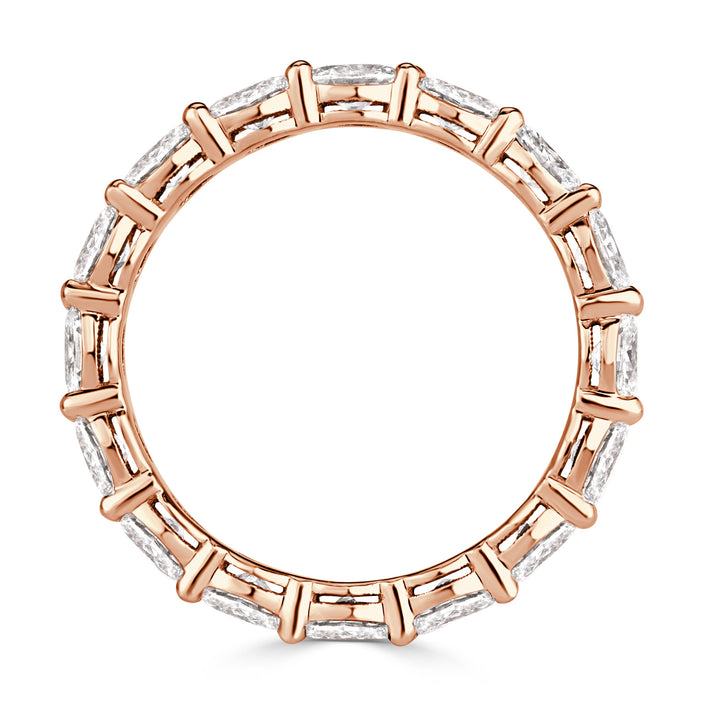 2.00ct Oval Cut Lab Diamond Eternity Band in 18k Rose Gold