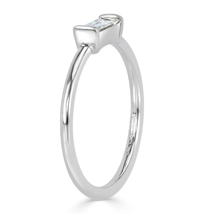 0.25ct Baguette Cut Lab Lab Diamond Ring in 14k White Gold