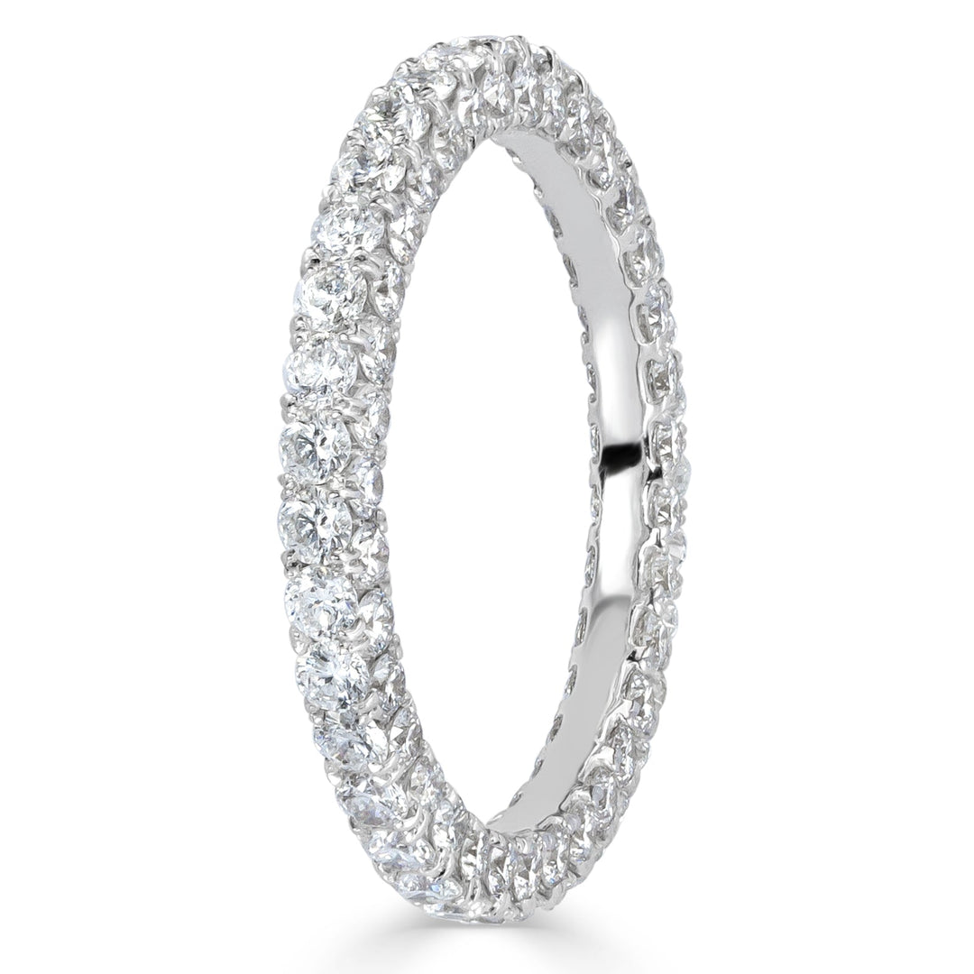 2.00ct Round Brilliant Cut Lab Diamond Three-Sided Eternity Band