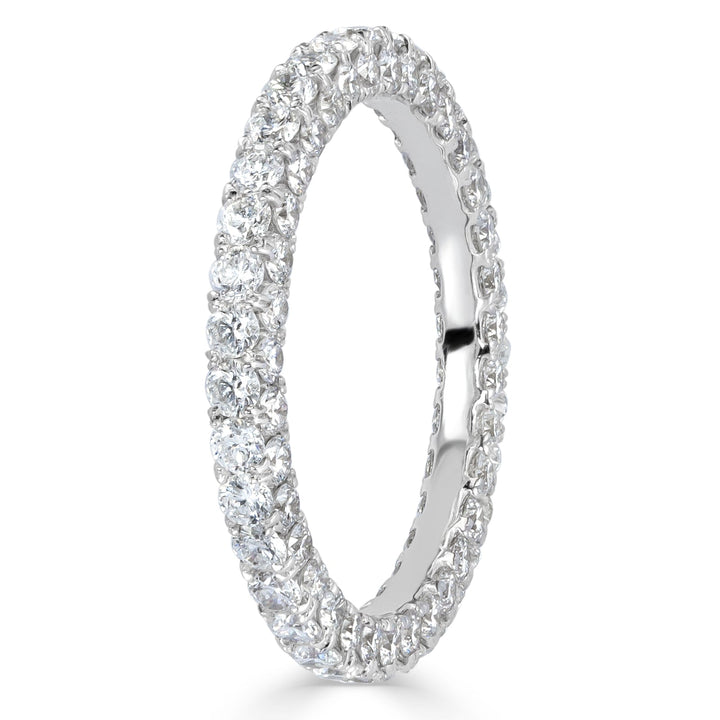 2.00ct Round Brilliant Cut Lab Diamond Three-Sided Eternity Band