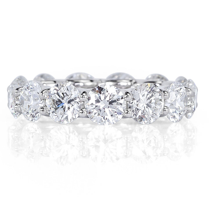 6.55ct Round Brilliant Cut Lab Diamond Eternity Band in Platinum