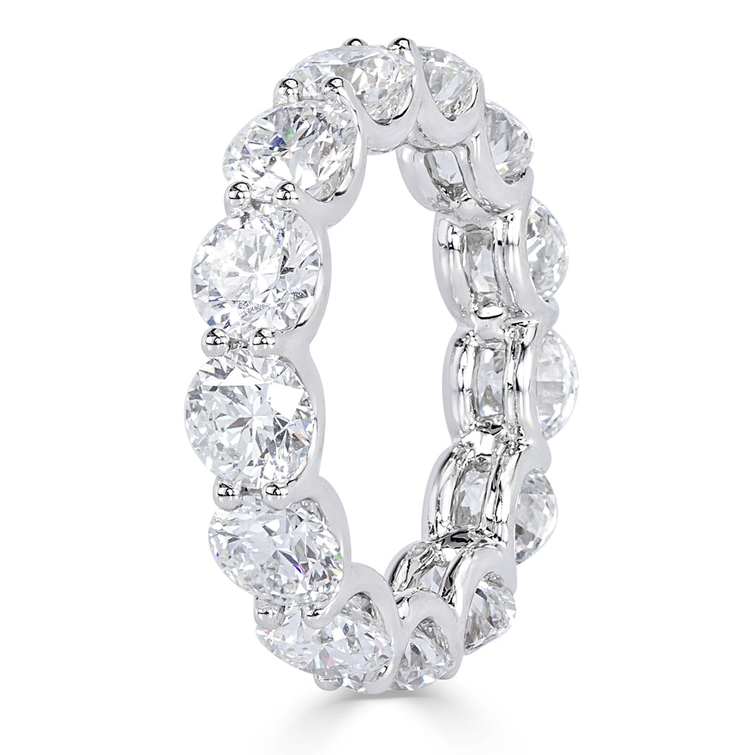 6.55ct Round Brilliant Cut Lab Diamond Eternity Band in Platinum