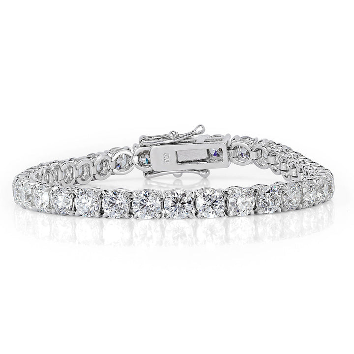 16.02ct Round Brilliant Cut Lab Diamond Tennis Bracelet