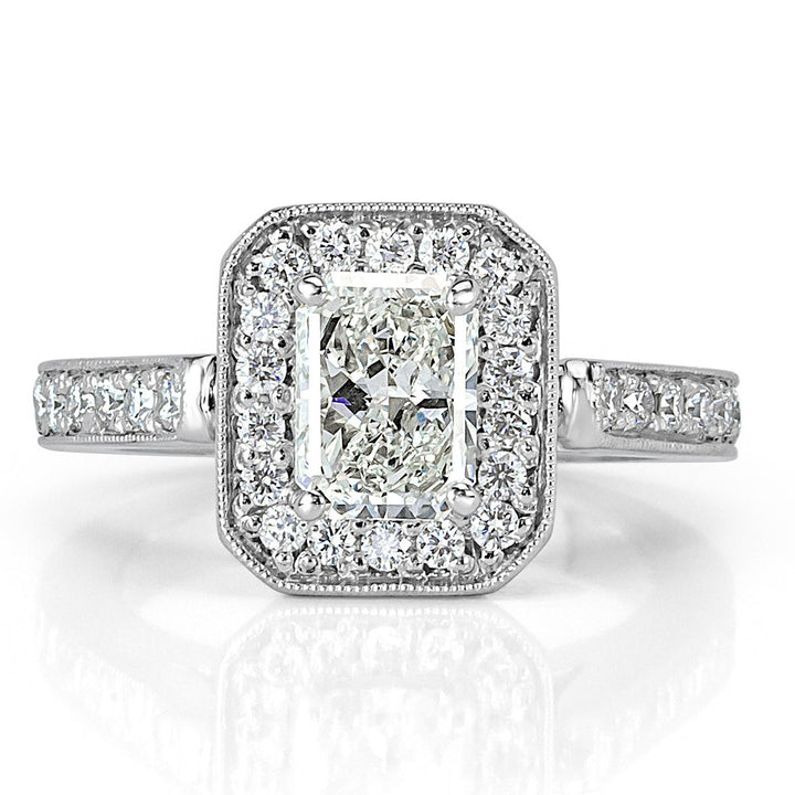 1.63ct Radiant Cut Lab Diamond Wedding Set