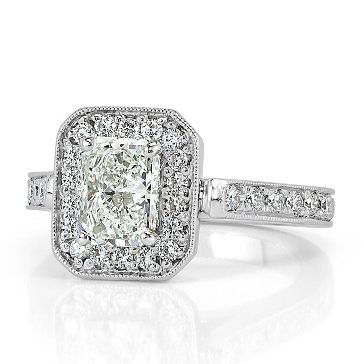 1.63ct Radiant Cut Lab Diamond Wedding Set