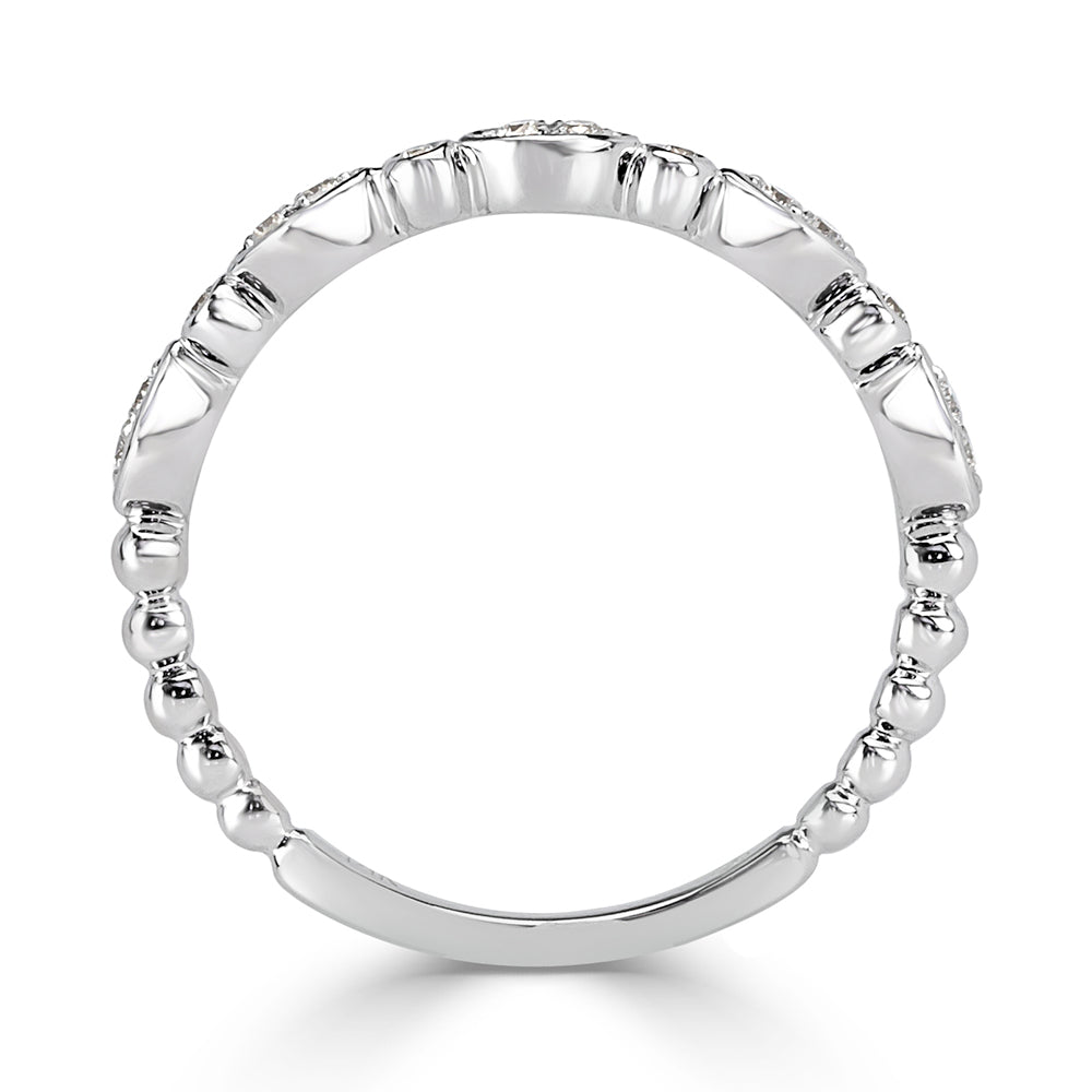 0.10ct Round Brilliant Cut Lab Lab Diamond Band in 14k White Gold