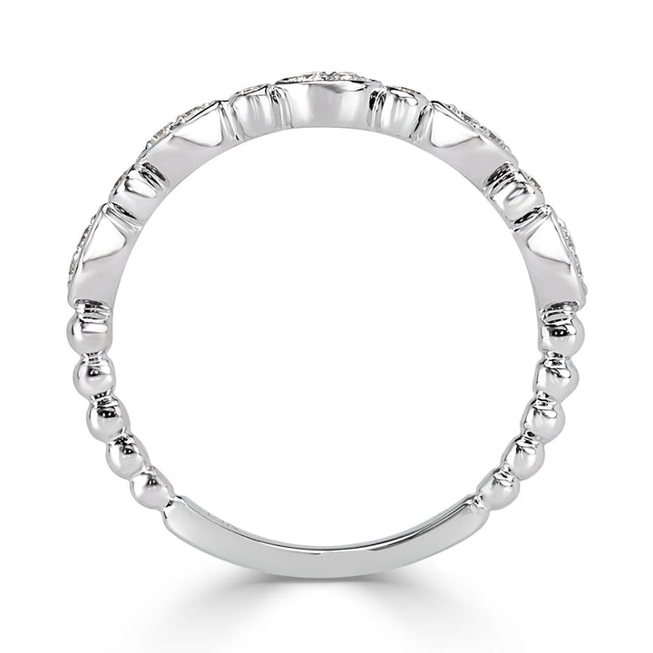 0.10ct Round Brilliant Cut Lab Lab Diamond Band in 14k White Gold