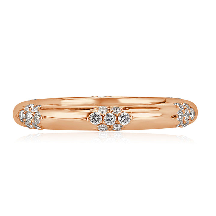 0.40ct Round Brilliant Cut Lab Diamond Eternity Band in 18k Rose Gold