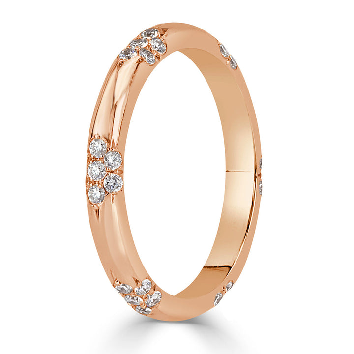 0.40ct Round Brilliant Cut Lab Diamond Eternity Band in 18k Rose Gold