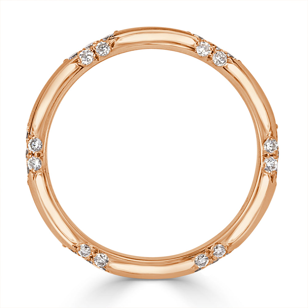 0.40ct Round Brilliant Cut Lab Diamond Eternity Band in 18k Rose Gold