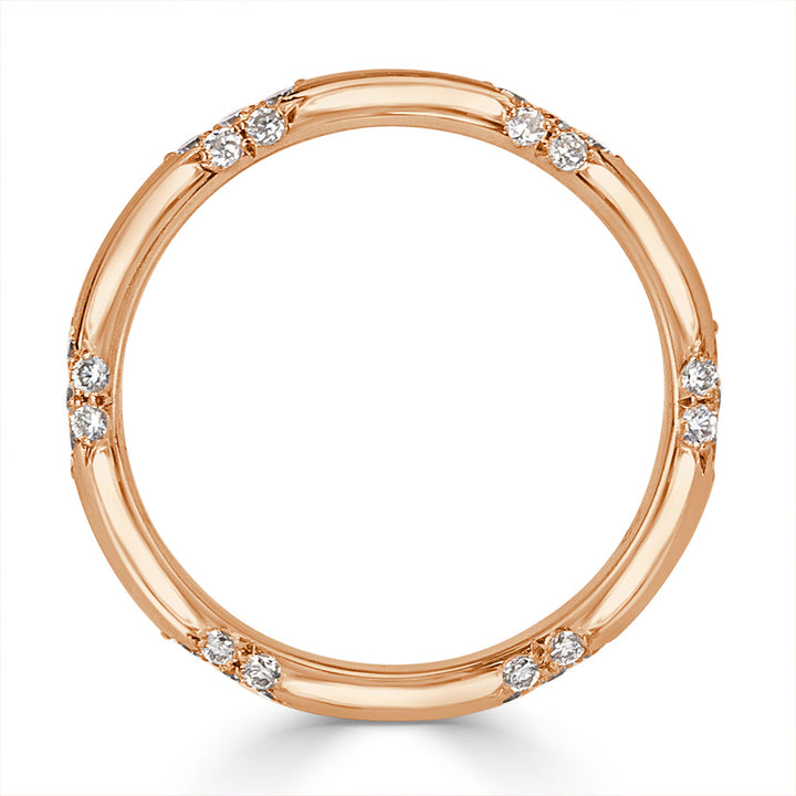 0.40ct Round Brilliant Cut Lab Diamond Eternity Band in 18k Rose Gold