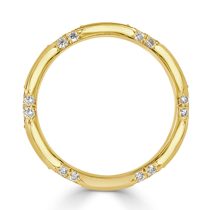 0.40ct Round Brilliant Cut Lab Diamond Eternity Band in 18k Yellow Gold