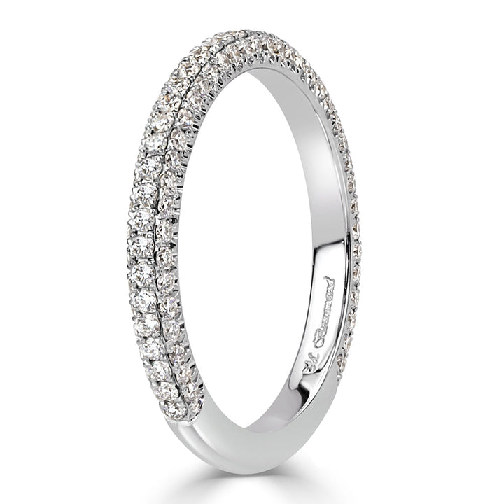 0.60ct Round Brilliant Cut Lab Diamond Wedding Band in 18k White Gold