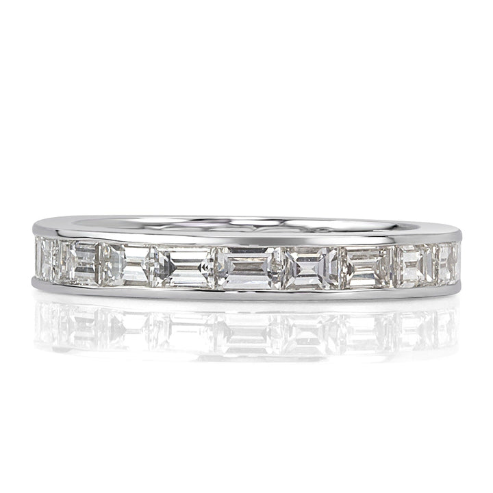 2.10ct Baguette Cut Lab Diamond Eternity Band in 18k White Gold