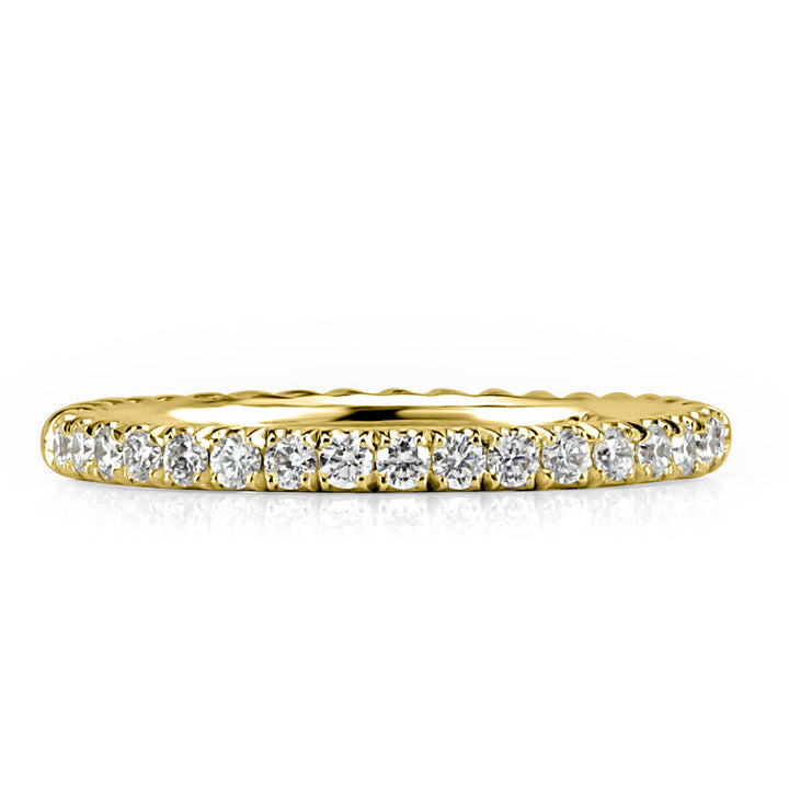 0.30ct Round Brilliant Cut Lab Diamond Twisted Rope Wedding Band in 18k Yellow Gold