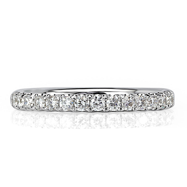 0.45ct Round Brilliant Cut Lab Diamond Wedding Band in 18K White Gold